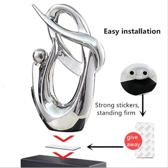 Home Decoration,Silver Ceramic Porcelain Sculpture,Ceramic Creative Decoration - Picture 3 of 6